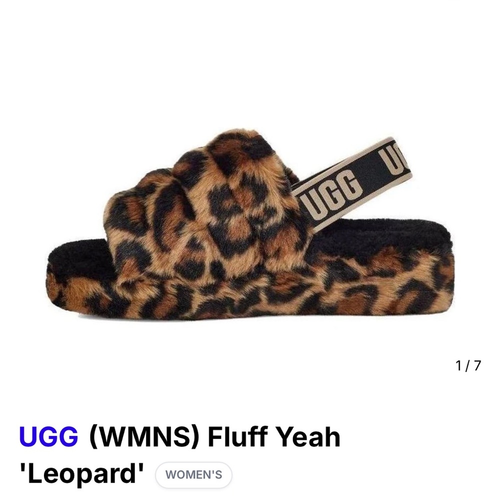 Authentic Leopard UGG Fluff Yeah
